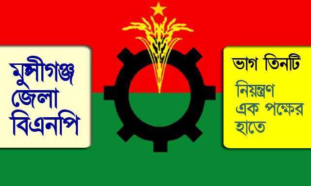 মুন্সীগঞ্জ জেলা বিএনপি; ভাগ তিনটি, নিয়ন্ত্রণ এক পক্ষের হাতে