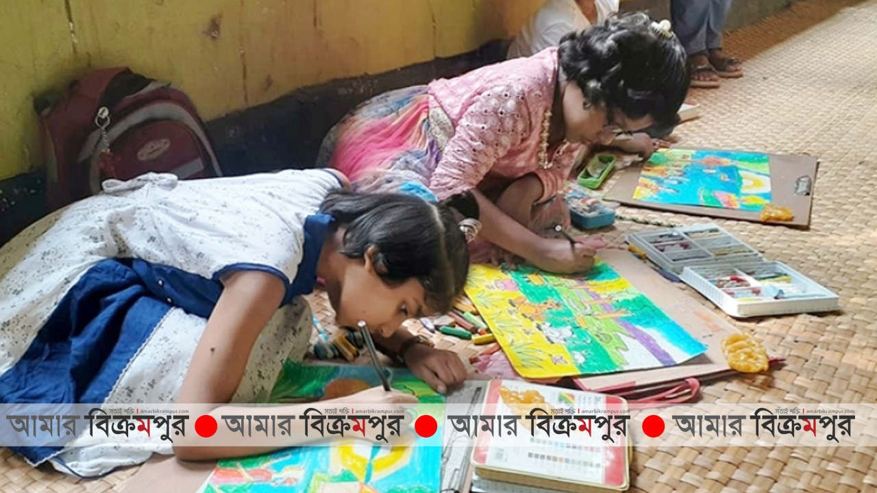 মুন্সিগঞ্জে চিত্রশিল্পী তৃষা স্মরণে চিত্রাঙ্গন প্রতিযোগিতা
