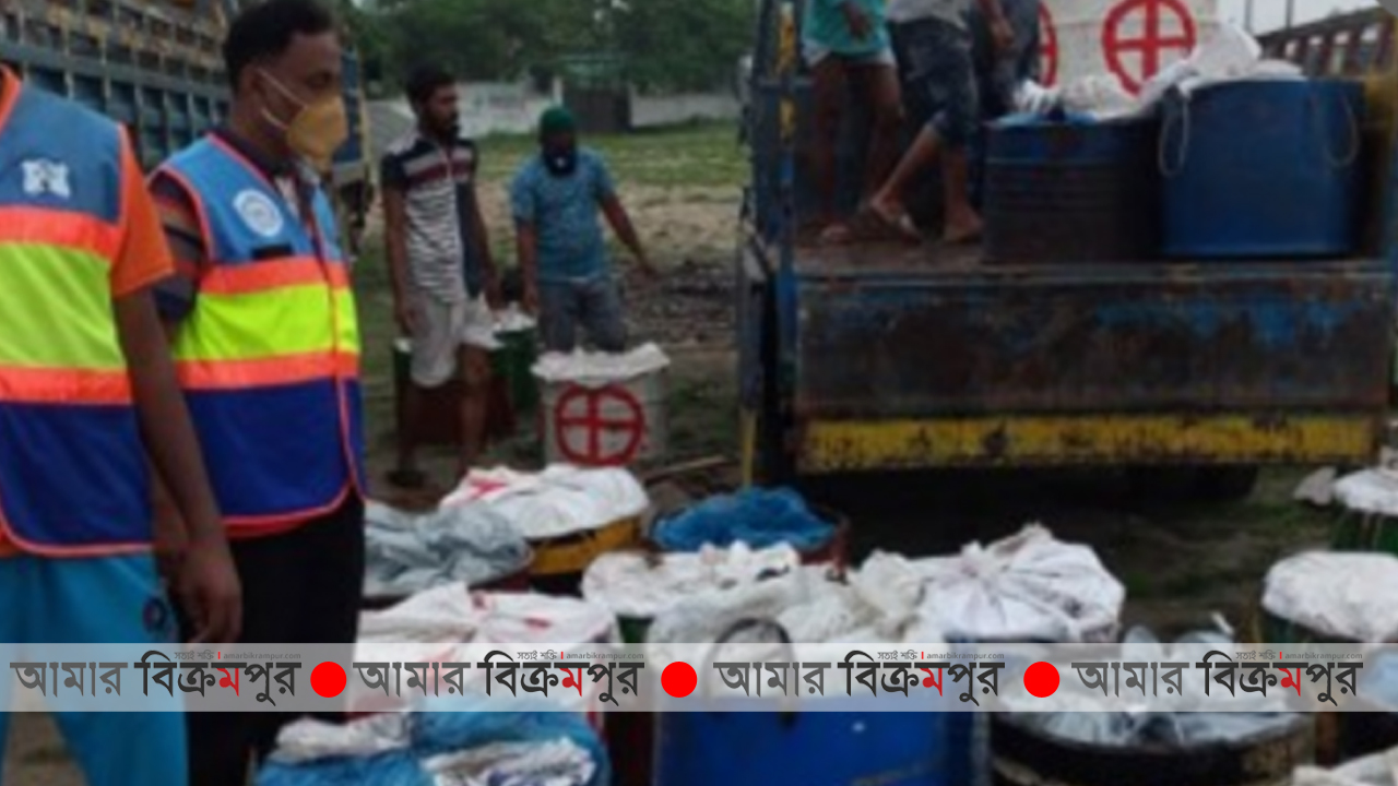 মুন্সিগঞ্জে জেলমিশ্রিত গলদা চিংড়ি ও জাটকা জব্দ