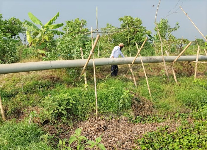 উচ্ছেদ হলো ইউপি সদস্যের সেই ড্রেজার পাইপ